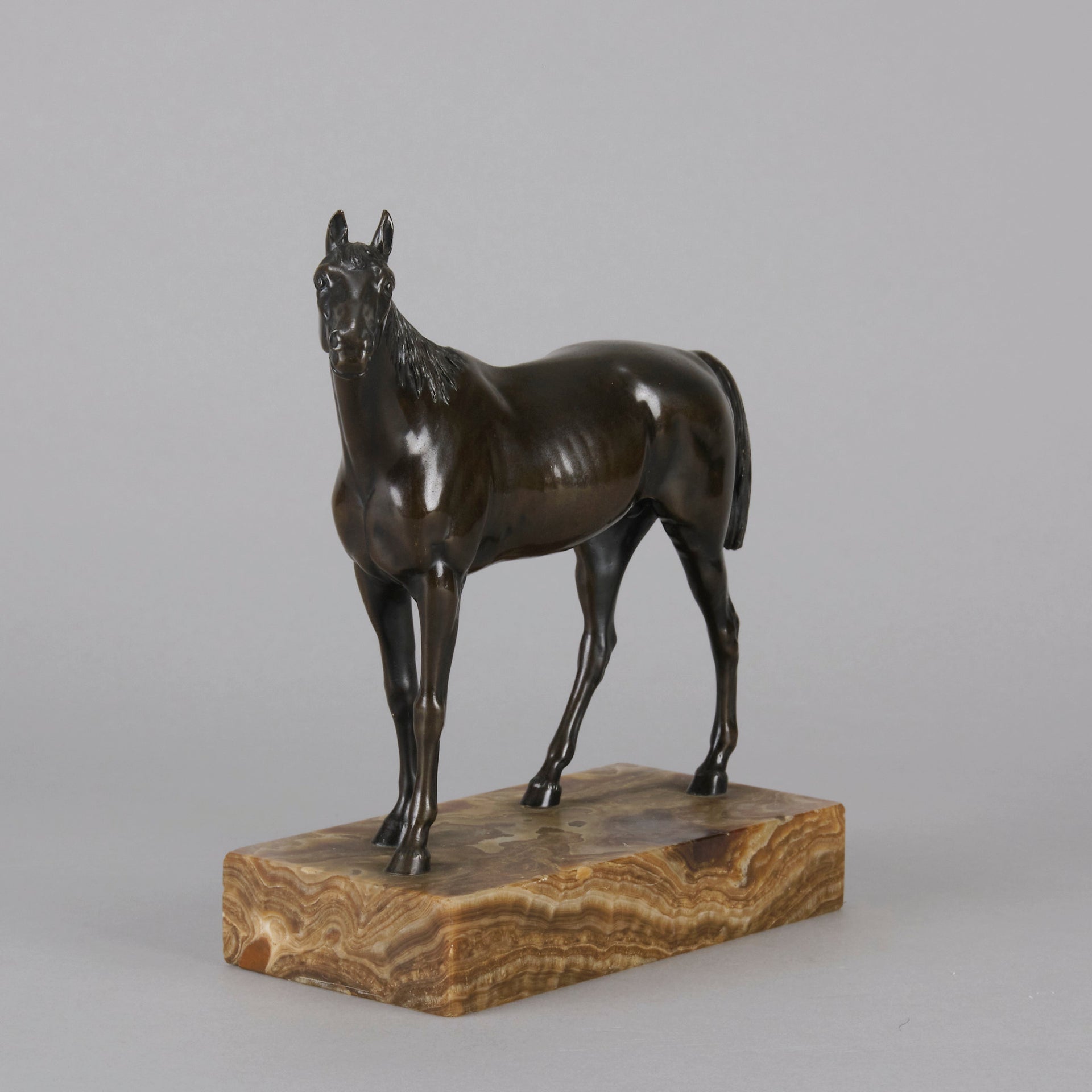 Vienna Bronze "Standing Thoroughbred" - Hickmet Fine Arts 