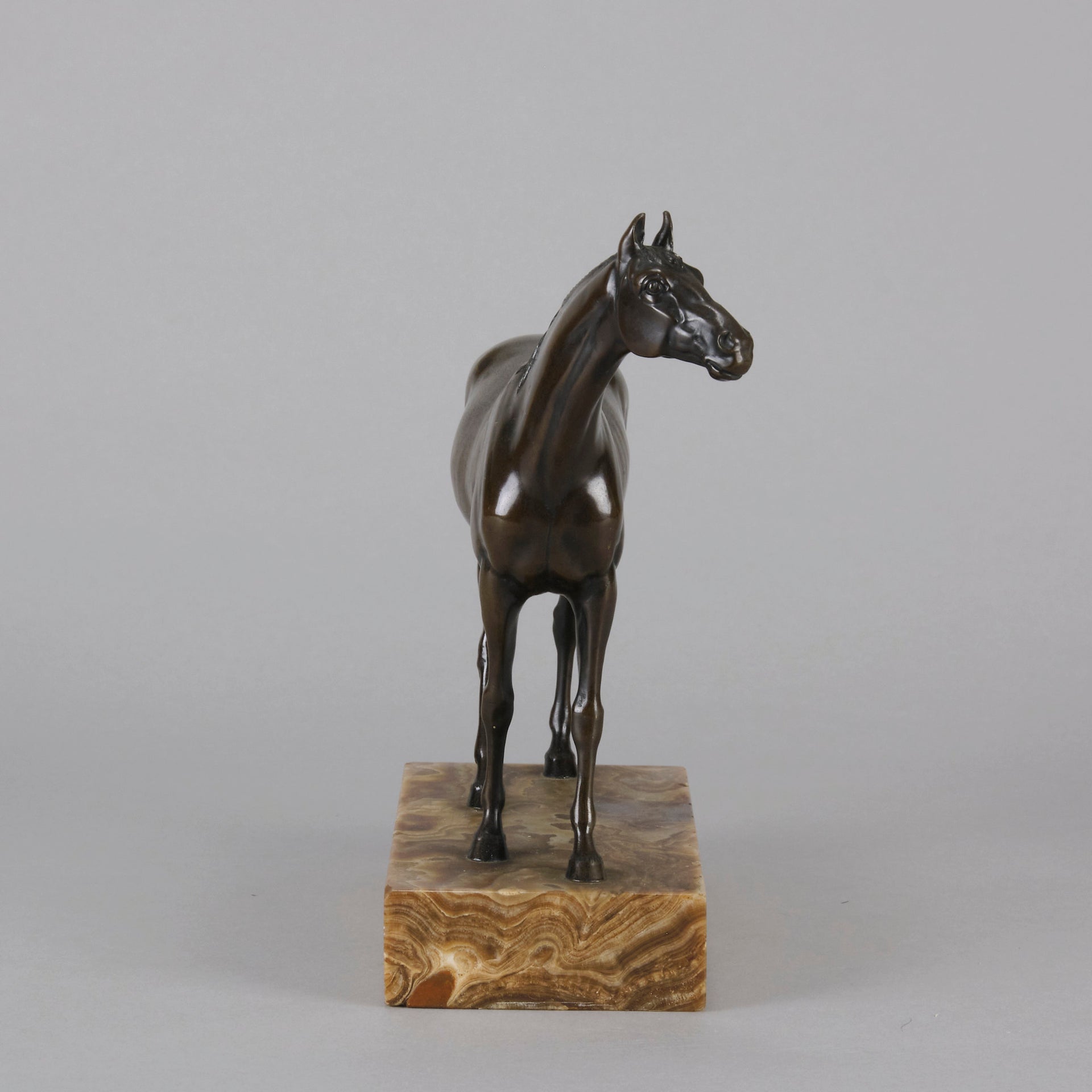 Vienna Bronze "Standing Thoroughbred" - Hickmet Fine Arts 