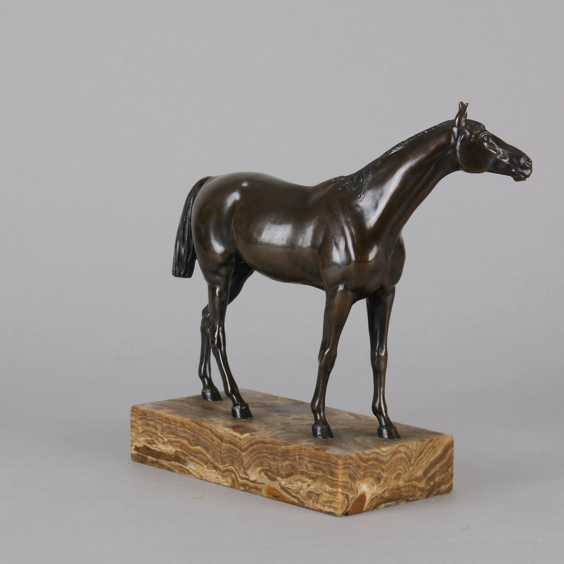 Vienna Bronze "Standing Thoroughbred" - Hickmet Fine Arts 