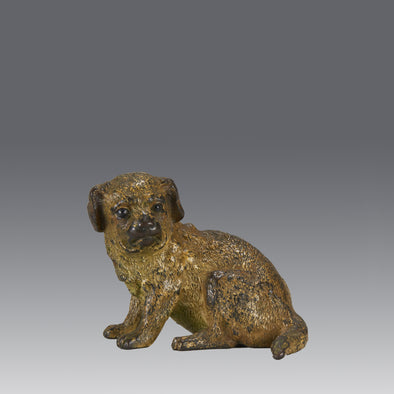 Vienna Bronze Seated Puppy