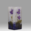 Daum Violettes Cameo Glass Vase