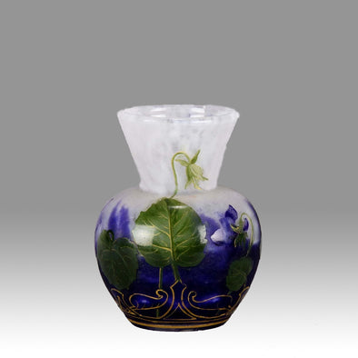 "Violettes Gourd Vase" by Daum Frères