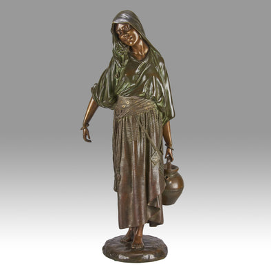 Chiparus Bronze Water Carrier - Antique Bronze Statues - Hickmet Fine Arts