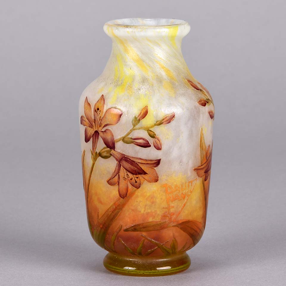 Daum Vase - Daum Freres Flower Vase - Hickmet Fine Arts