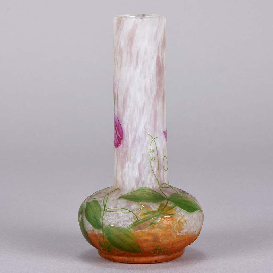 Daum Flower Vase - Daum Freres Art Nouveau Vase - Hickmet Fine Arts