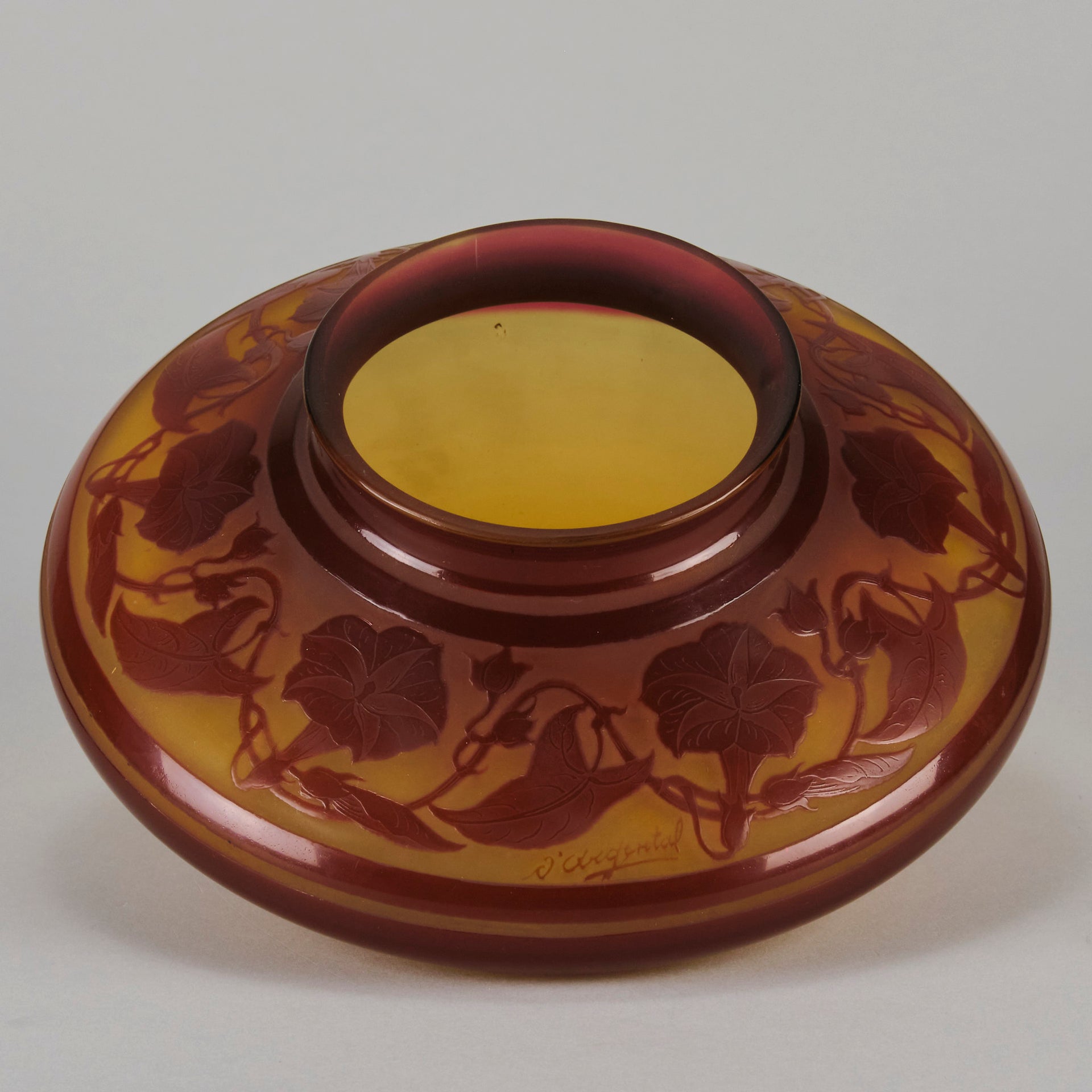 D'Argental Cameo Glass Bowl