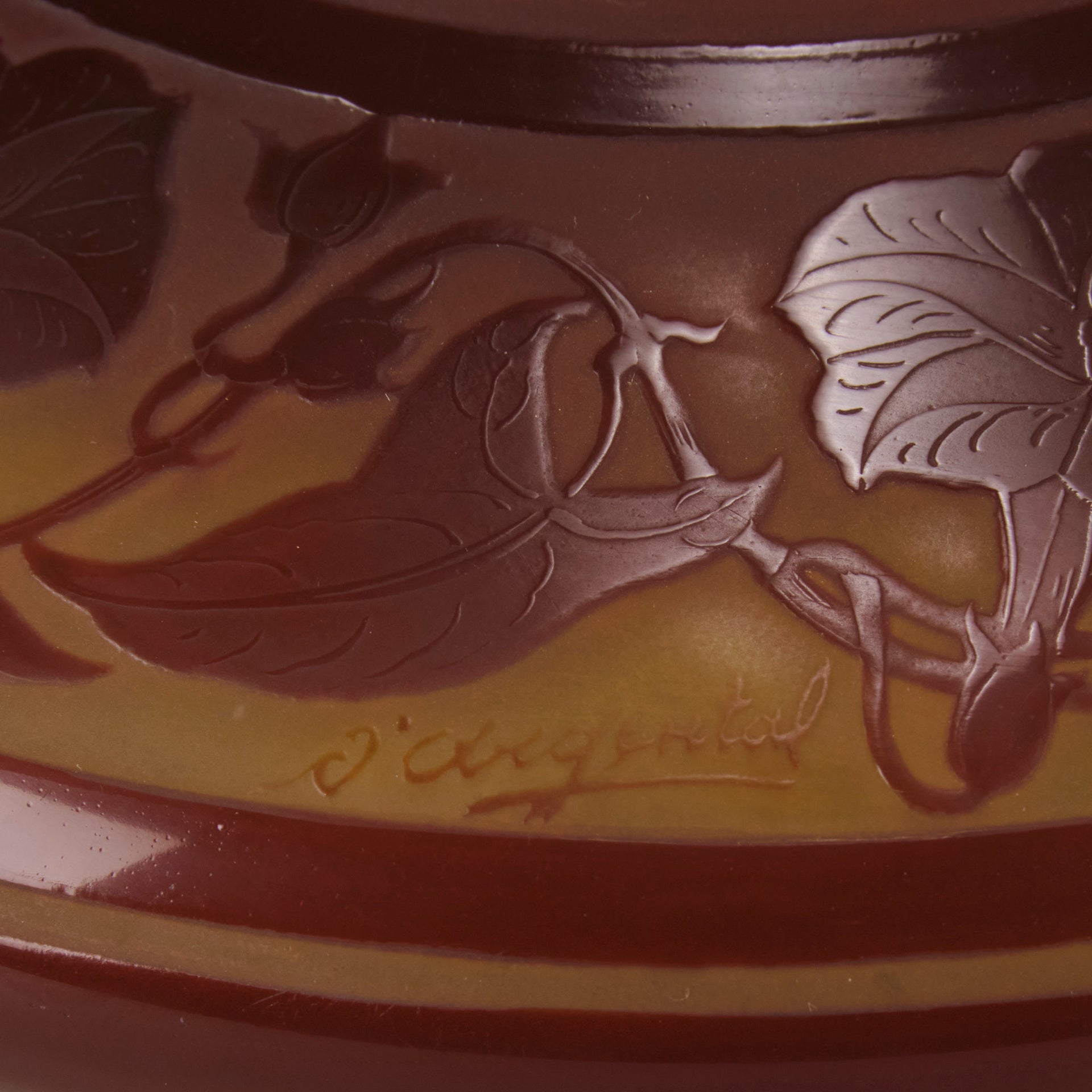 D'Argental Cameo Glass Bowl