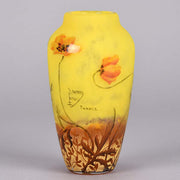Daum Freres Vase - Art Nouveau Cameo Glass Vase 