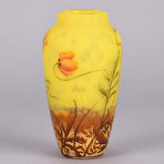 Daum Freres Vase - Art Nouveau Cameo Glass Vase 