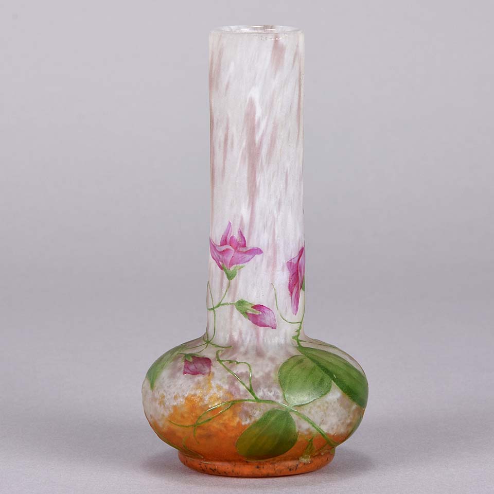 Daum Flower Vase - Daum Freres Art Nouveau Vase - Hickmet Fine Arts
