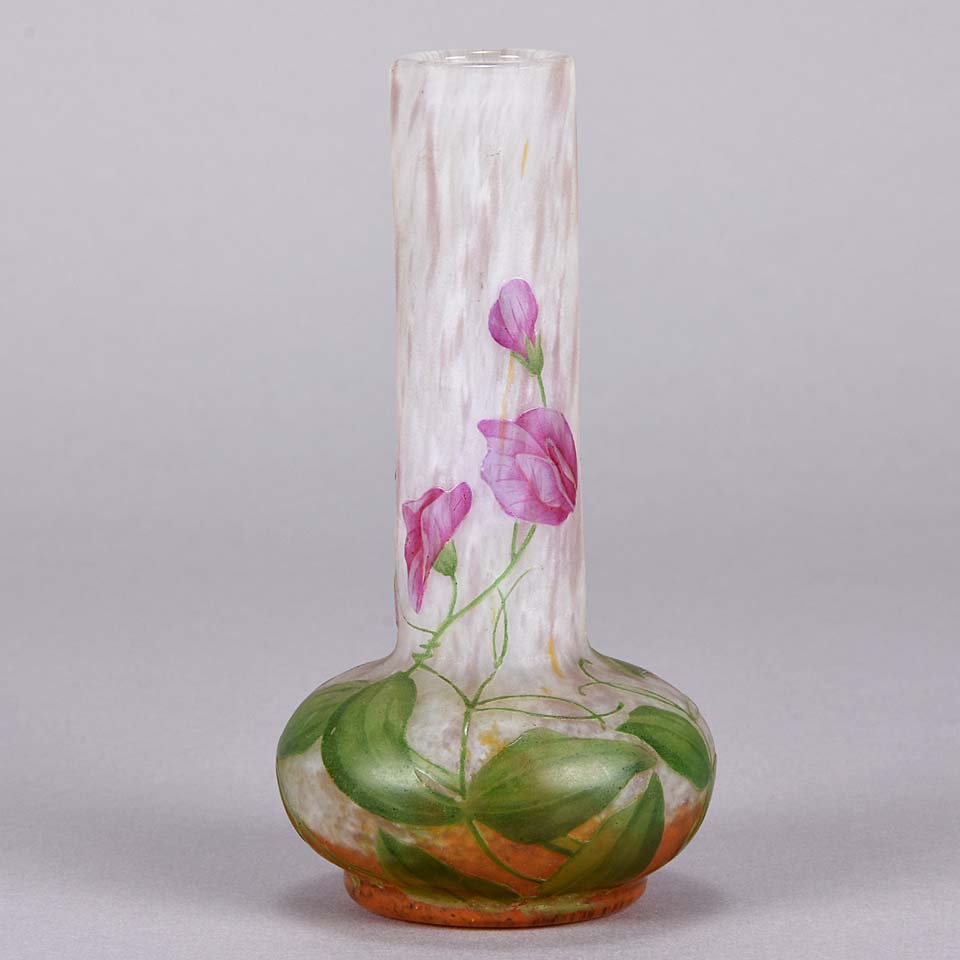 Daum Flower Vase - Daum Freres Art Nouveau Vase - Hickmet Fine Arts