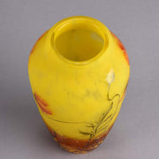 Daum Freres Vase - Art Nouveau Cameo Glass Vase 