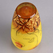 Daum Freres Vase - Art Nouveau Cameo Glass Vase 