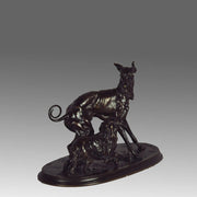 Bronze Greyhound and King Charles by Mene