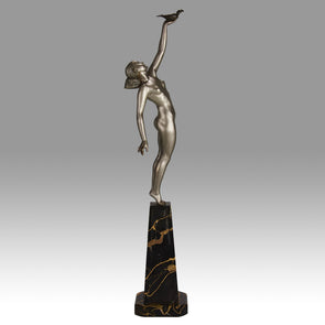 Le Faguays Messenger of Love - Art Deco sculptures for sale - Deco Bronze -  Hickmet Fine Arts