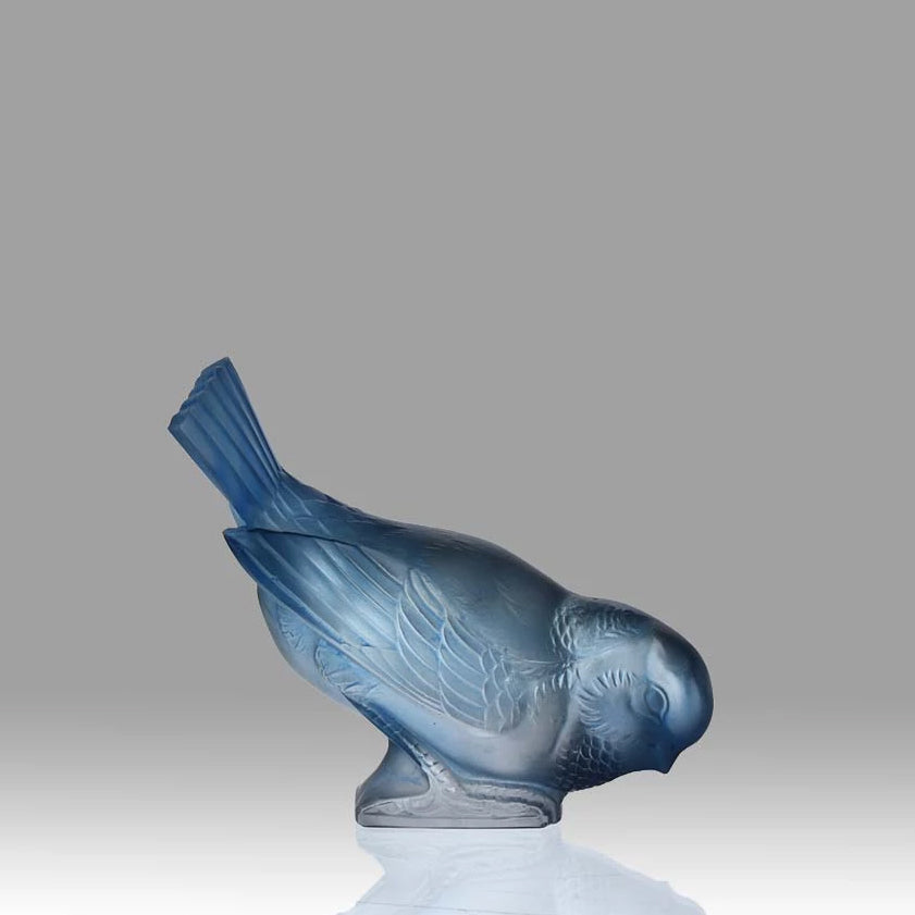 René Lalique "Moineau Hardi Bleu" - Lalique for sale - Hickmet Fine Arts