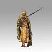 Bergman Bronze - Antique Bronze - bergman cold painted bronze - Arab Warrior with Rifle - Hickmet Fine Arts  