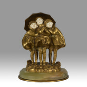 Chiparus Demetre - Chiparus Bronze and Ivory three girls