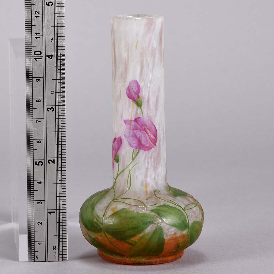 Daum Flower Vase - Daum Freres Art Nouveau Vase - Hickmet Fine Arts