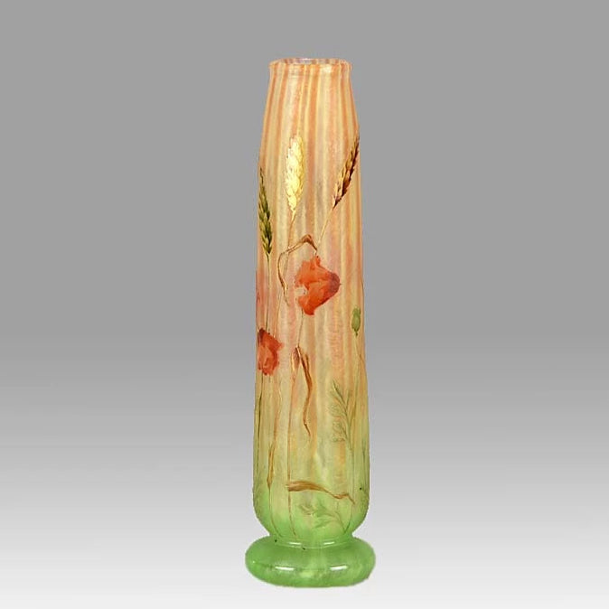 "Wheat Sheaves and Poppies" by Daum Frères