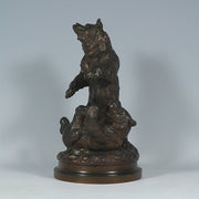 Lecourtier Bears Playing Animalier Bronze