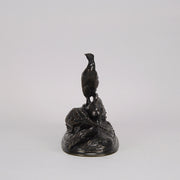 Auguste Cain Bronze of Nesting Pheasants 
