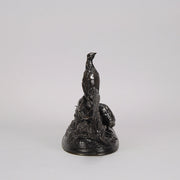 Auguste Cain Bronze of Nesting Pheasants 
