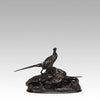 Auguste Cain Bronze of Nesting Pheasants 