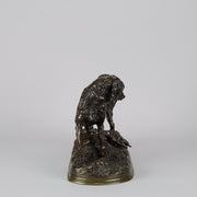 Setter and Rabbit bronze by Moigniez