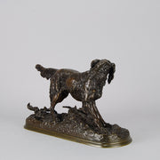 Setter and Rabbit bronze by Moigniez