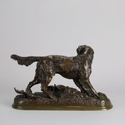 Setter and Rabbit bronze by Moigniez