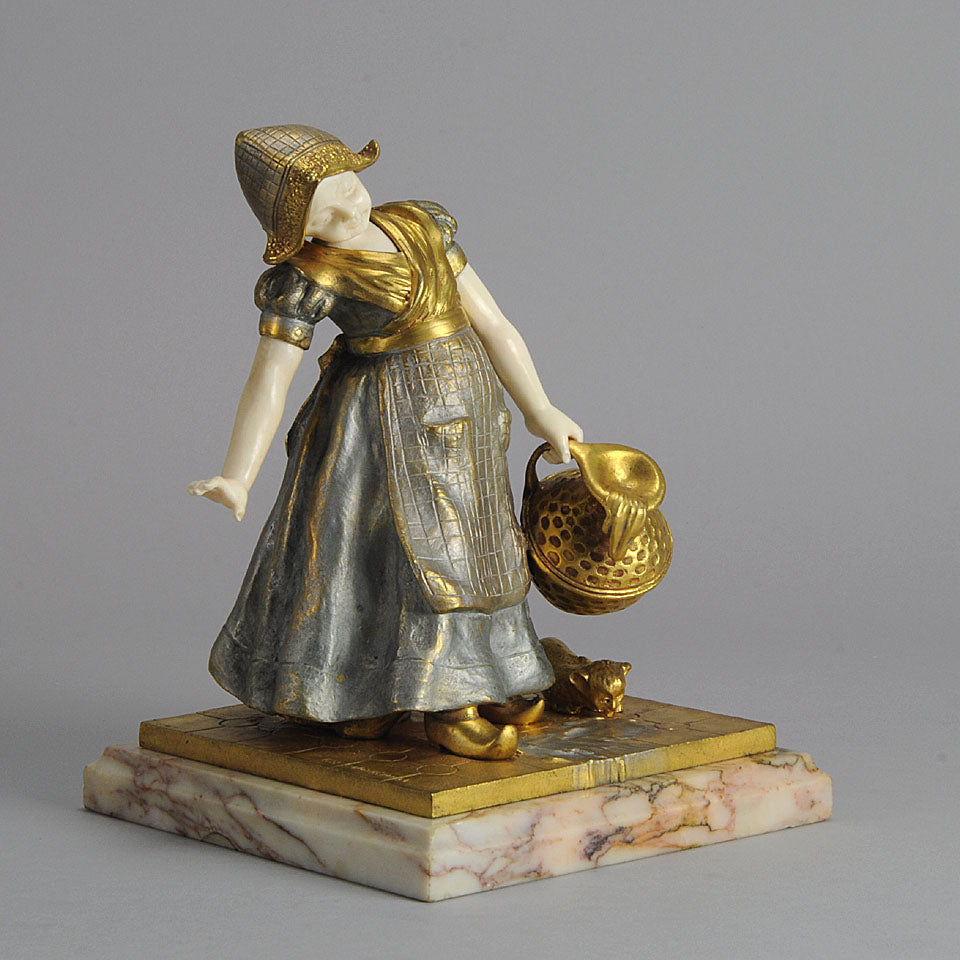 Charlotte Monginot Figure Art Deco Bronze