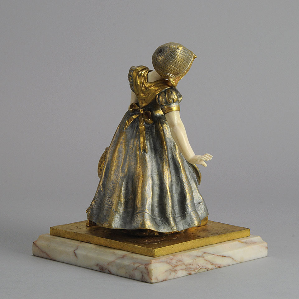 Charlotte Monginot Figure Art Deco Bronze