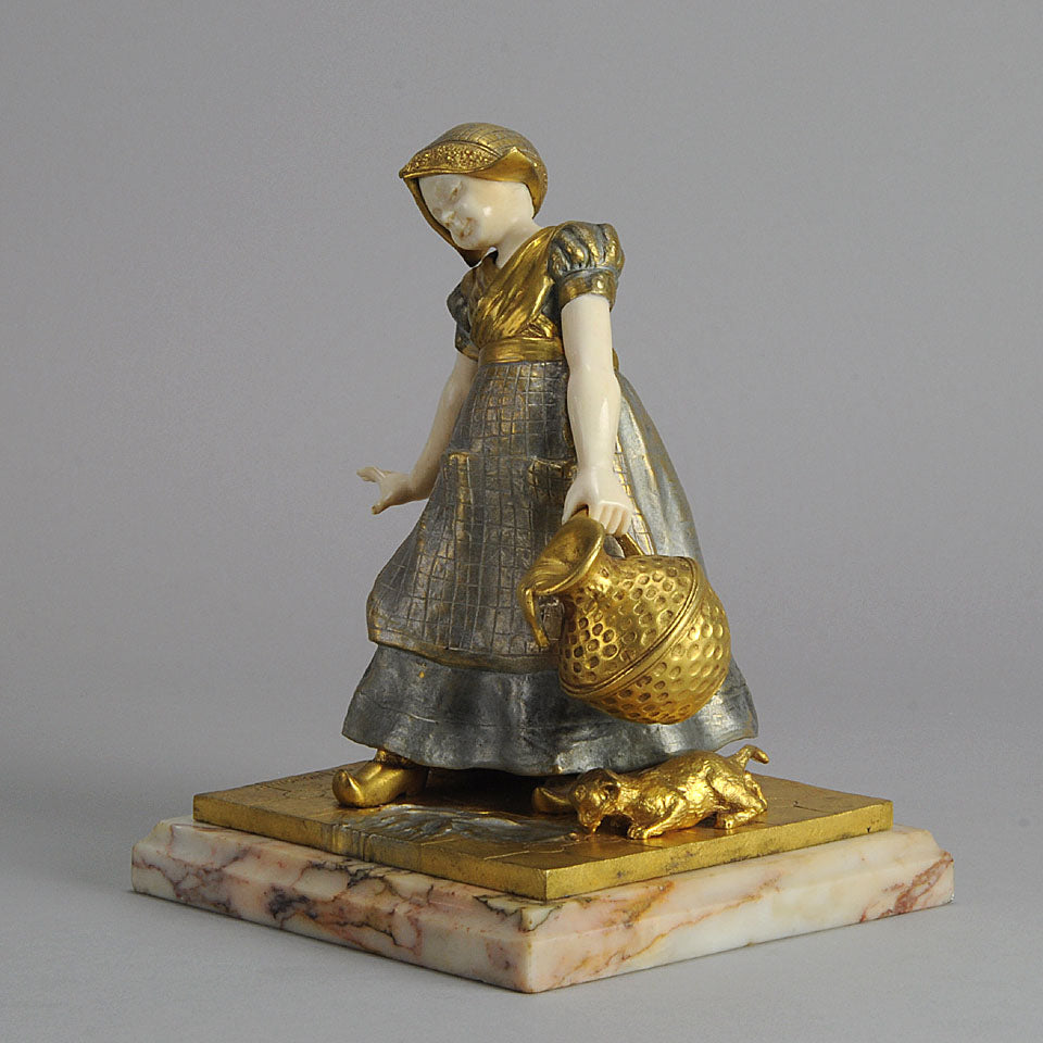 Charlotte Monginot Figure Art Deco Bronze