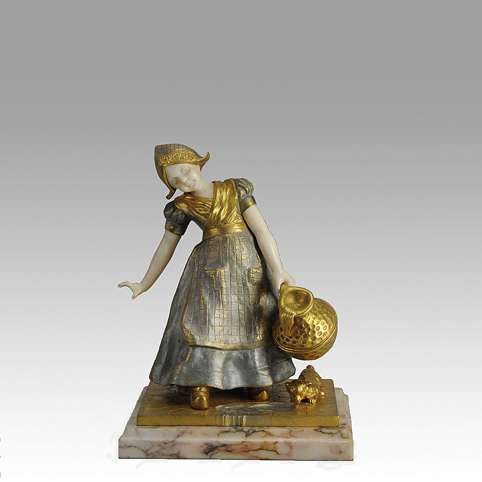 Charlotte Monginot Figure Art Deco Bronze
