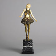 Art Deco Poertzel Figure Bronze & Ivory 