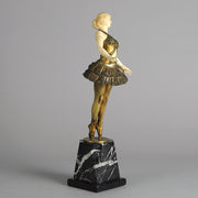 Art Deco Poertzel Figure Bronze & Ivory 