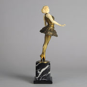 Art Deco Poertzel Figure Bronze & Ivory 
