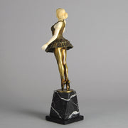 Art Deco Poertzel Figure Bronze & Ivory 
