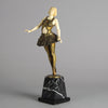 Art Deco Poertzel Figure Bronze & Ivory 