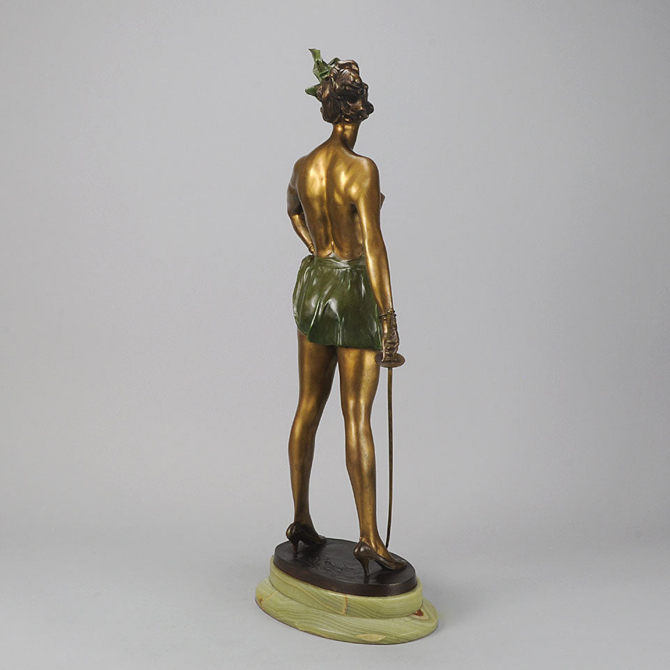 Bruno Zach Fencer Art Deco Bronze