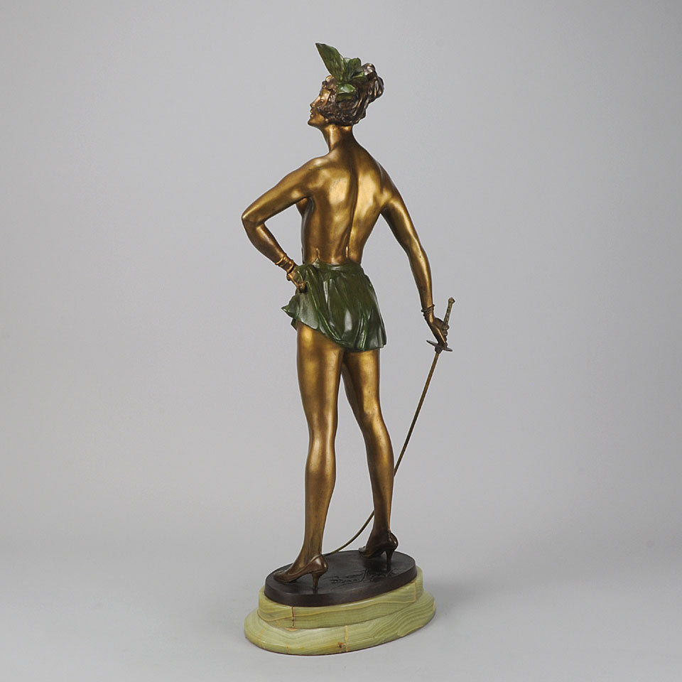 Bruno Zach Fencer Art Deco Bronze