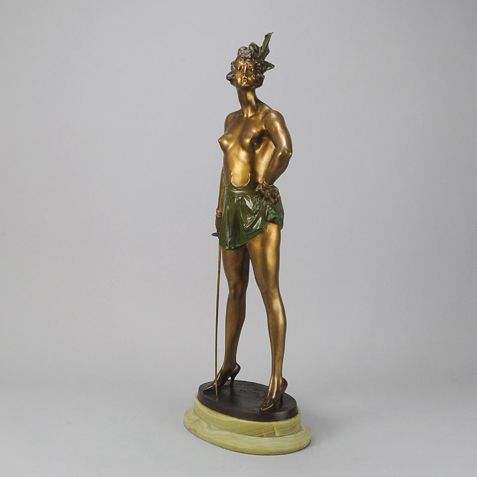 Bruno Zach Fencer Art Deco Bronze