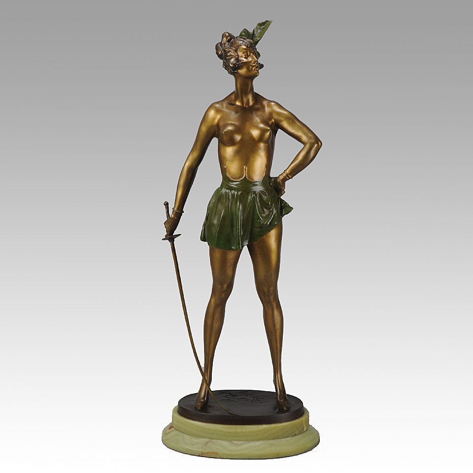 Bruno Zach Fencer Art Deco Bronze