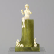 Boy With Rabbits by Ferdinand Preiss