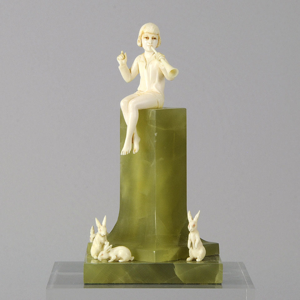 Boy With Rabbits by Ferdinand Preiss