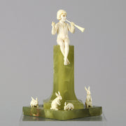 Boy With Rabbits by Ferdinand Preiss