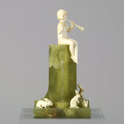 Boy With Rabbits by Ferdinand Preiss