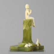 Boy With Rabbits by Ferdinand Preiss