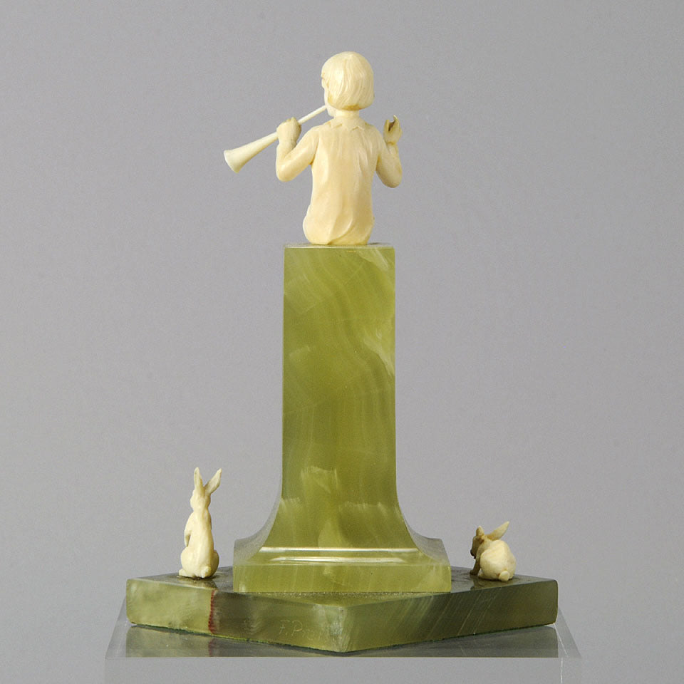 Boy With Rabbits by Ferdinand Preiss